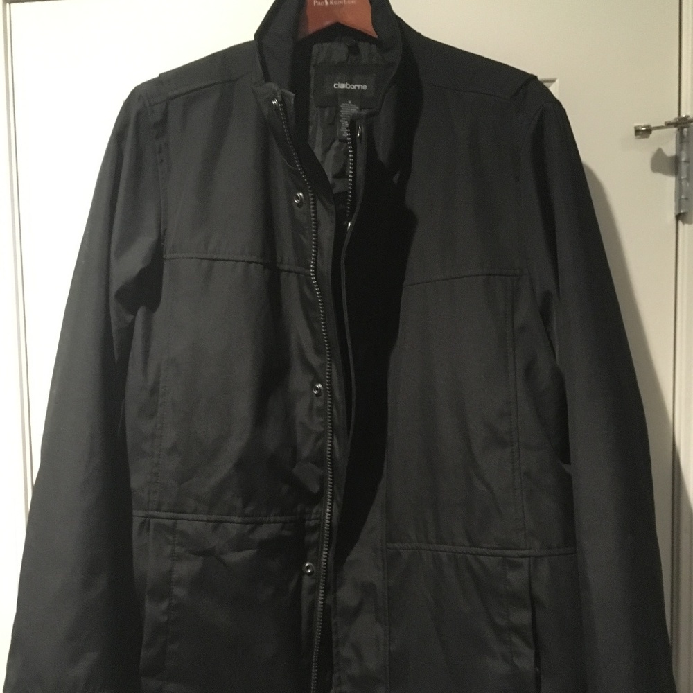 Men's Claiborne car coat with faux fur lining